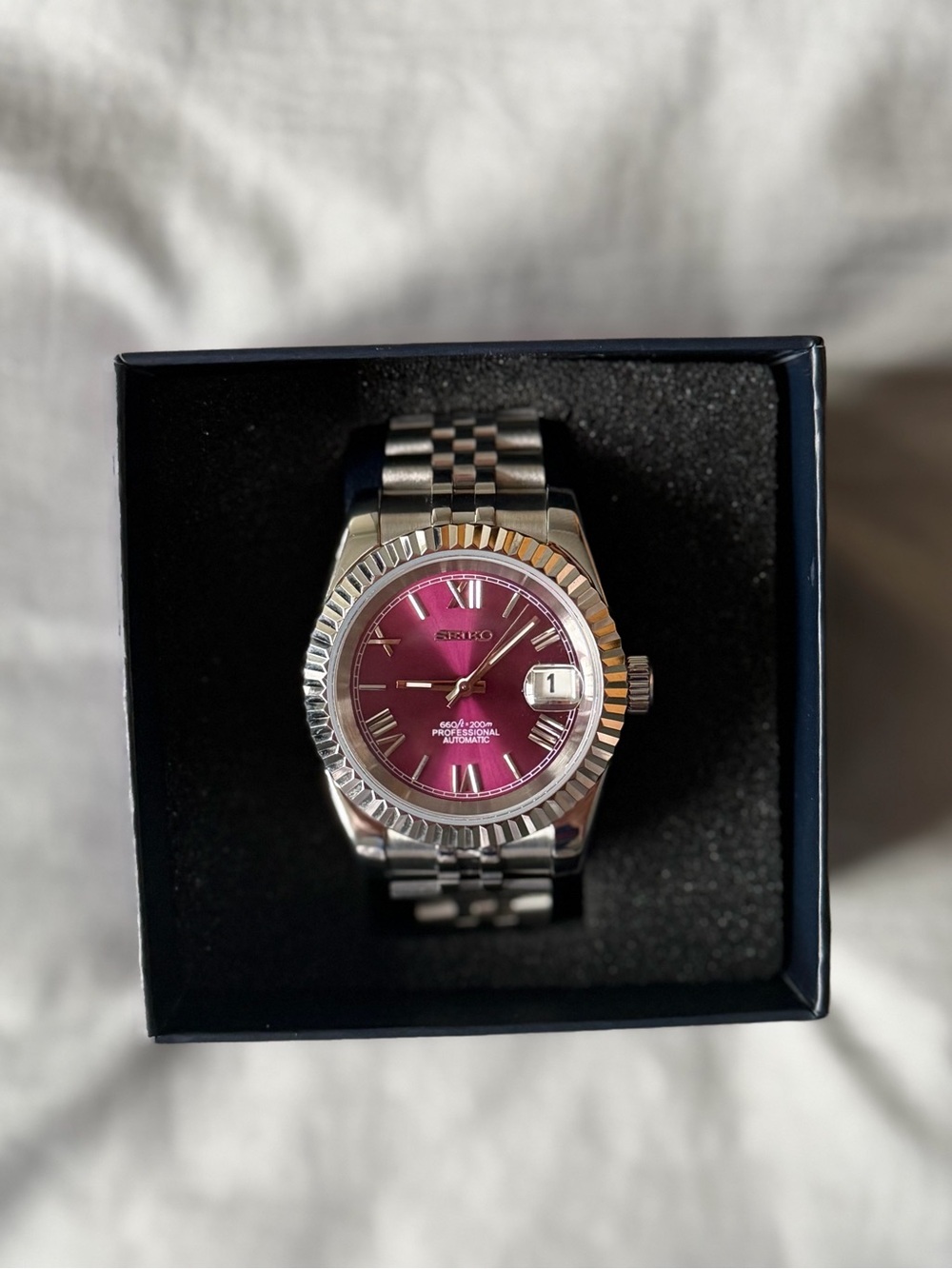 Seiko Mod: Black Cherry Datejust